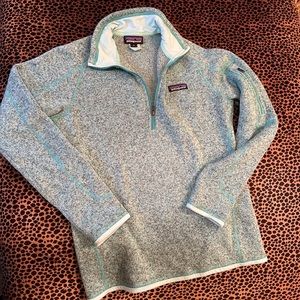 Mint green Patagonia pull over 3/4 zip Size Medium